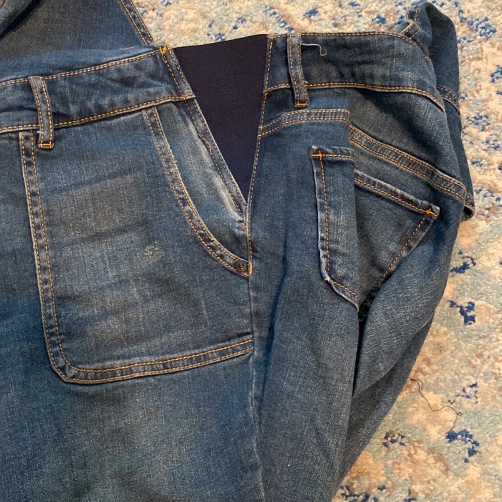 Indigo Blue Maternity Overalls - Picture 6 of 7